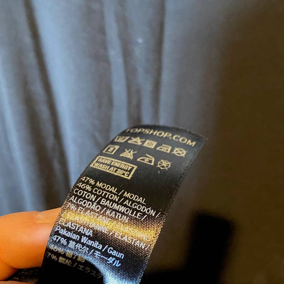 TOPSHOP Modal & Cotton Cold Shoulder Knit Shift Swing Dress - Picture 10 of 12